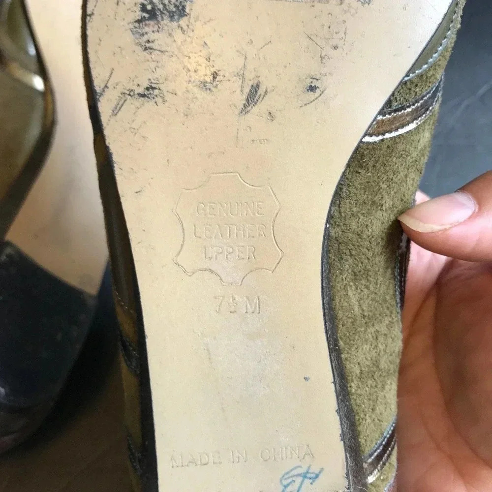 Beautiful Genuine Leather Upper Flats/Shoes Size 7.5M - Picture 3 of 6